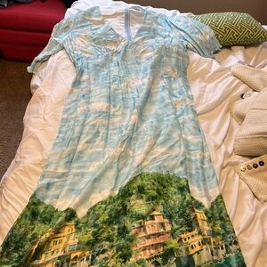 Never Fully Dressed Blue and Green Maxi Dress